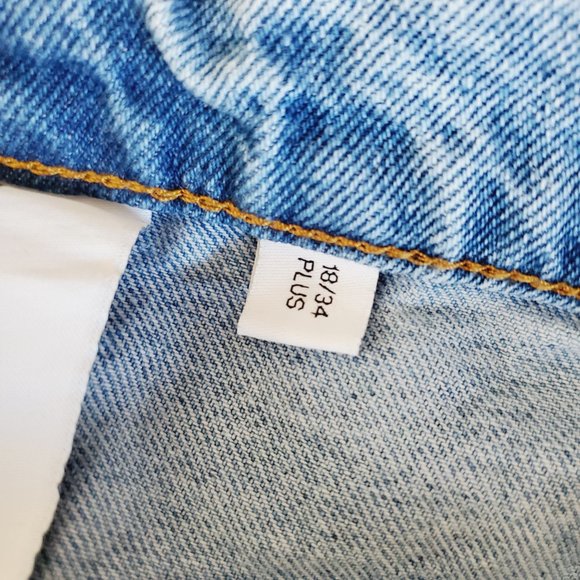 Collusion Jeans High Rise Dad Baggy Vintage Fit Blue 14(plus size) - Picture 7 of 13